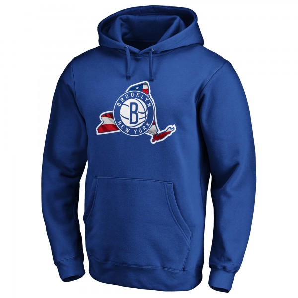 Brooklyn Nets Royal Banner State Pullover Hoodie