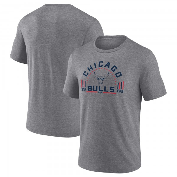 Футболка Chicago Bulls Gray Team Freedom Tri-Blend