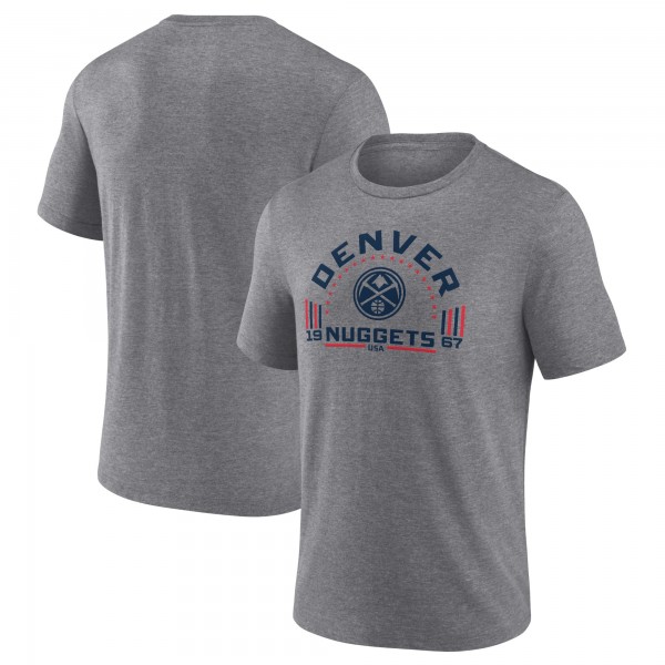 Denver Nuggets Gray Team Freedom Tri-Blend T-Shirt