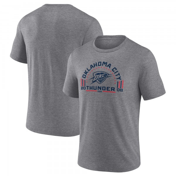 Футболка Oklahoma City Thunder Gray Team Freedom Tri-Blend