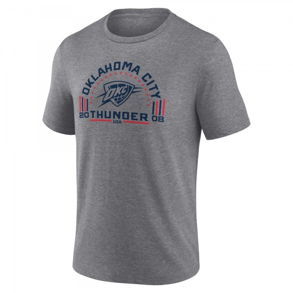 Футболка Oklahoma City Thunder Gray Team Freedom Tri-Blend
