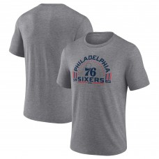 Philadelphia 76ers Gray Team Freedom Tri-Blend T-Shirt