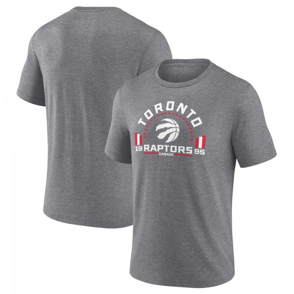 Toronto Raptors Gray Team Freedom Tri-Blend T-Shirt