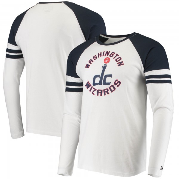 Футболка с длинным рукавом Washington Wizards New Era Stripe - White