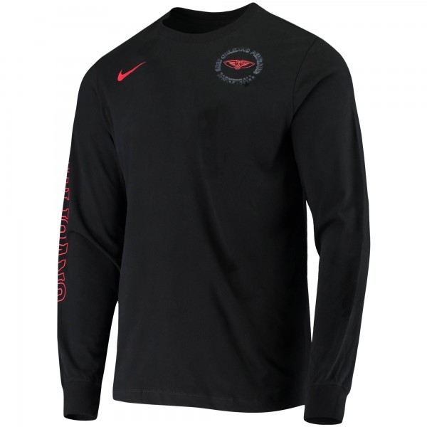 Футболка с длинным рукавом New Orleans Pelicans Nike Circle Logo - Black
