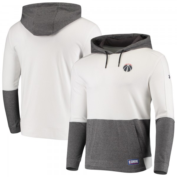 Толстовка с капюшоном Washington Wizards Under Armour Combine Baseline Layer Performance - White - фирменная одежда NBA
