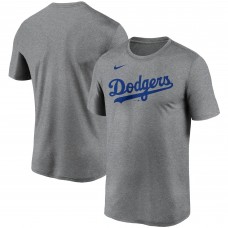 Los Angeles Dodgers Nike Gray Wordmark Legend Performance T-Shirt