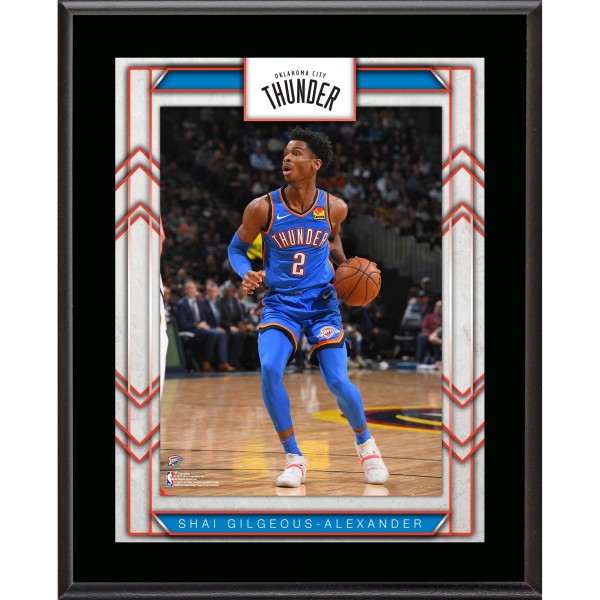Плакат Oklahoma City Thunder Shai Gilgeous-Alexander Authentic 10.5 x 13 Sublimated Player
