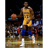 Unsigned Los Angeles Lakers Magic Johnson Fanatics Authentic Dribbling Photograph