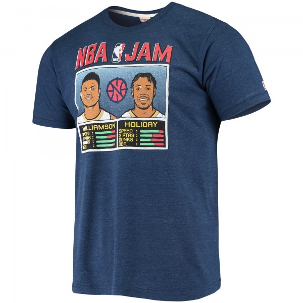 Футболка Jrue Holiday/Zion Williamson New Orleans Pelicans Homage NBA Jam - Navy