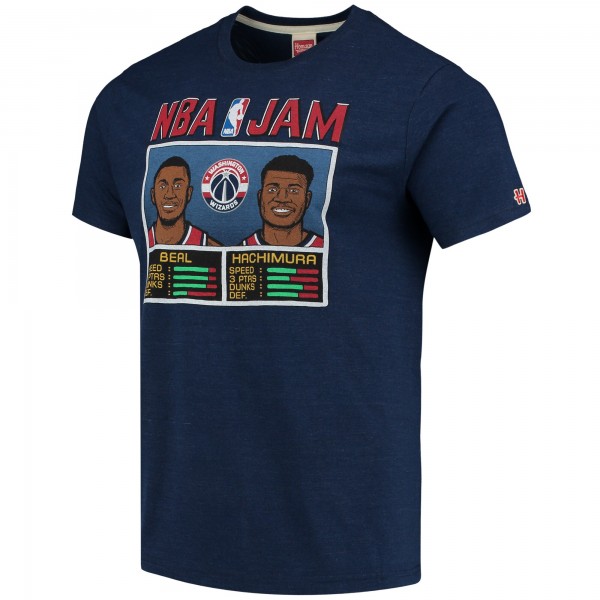 Футболка Bradley Beal/Rui Hachimura Washington Wizards Homage NBA Jam - Heathered Navy