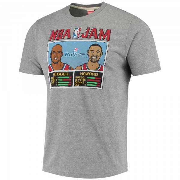 Футболка Chris Webber/Juwan Howard Washington Wizards Homage NBA Jam - Heathered Gray