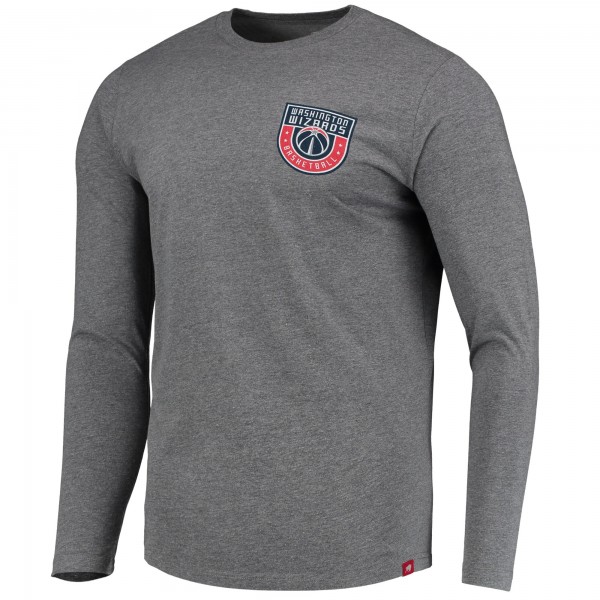 Футболка с длинным рукавом Washington Wizards Sportiqe Tri-Blend The District Logo - Heathered Gray