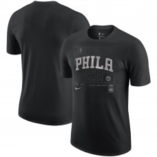 Футболка Philadelphia 76ers Nike Courtside Chrome - Black