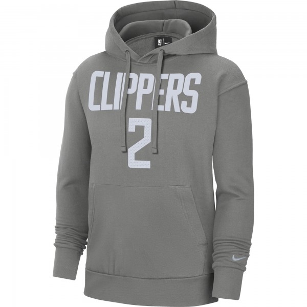 Толстовка с капюшоном Kawhi Leonard LA Clippers Nike 2020/21 Earned Edition - Gray - фирменная одежда NBA
