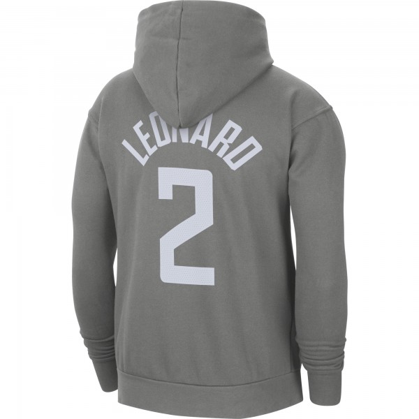 Толстовка с капюшоном Kawhi Leonard LA Clippers Nike 2020/21 Earned Edition - Gray - фирменная одежда NBA