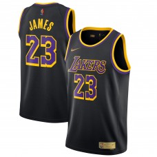 Игровая форма LeBron James Los Angeles Lakers Nike 2020/21 Swingman Black - Earned Edition