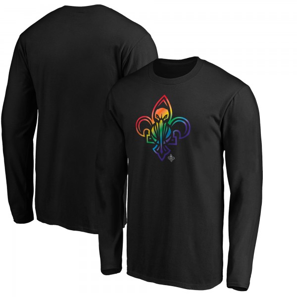 Футболка с длинным рукавом New Orleans Pelicans Team Pride Logo - Black