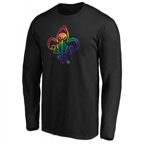 Футболка с длинным рукавом New Orleans Pelicans Team Pride Logo - Black