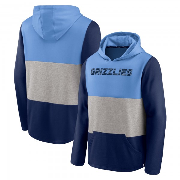 Толстовка с капюшоном Memphis GrizzliesLinear Logo Comfy Colorblock - Light Blue/Navy - фирменная одежда NBA