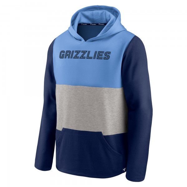 Толстовка с капюшоном Memphis GrizzliesLinear Logo Comfy Colorblock - Light Blue/Navy - фирменная одежда NBA