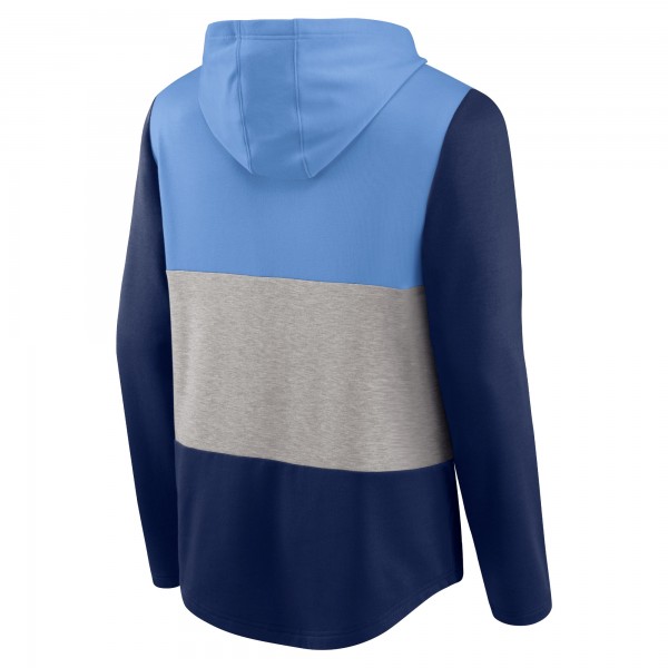 Толстовка с капюшоном Memphis GrizzliesLinear Logo Comfy Colorblock - Light Blue/Navy - фирменная одежда NBA