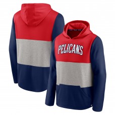 Толстовка с капюшоном New Orleans Pelicans Linear Logo Comfy Colorblock - Red/Navy