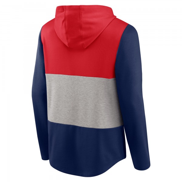 Толстовка с капюшоном Washington Wizards Linear Logo Comfy Colorblock - Red/Navy - фирменная одежда NBA
