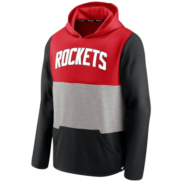 Толстовка с капюшоном Houston Rockets Linear Logo Comfy Colorblock - Red/Black - фирменная одежда NBA