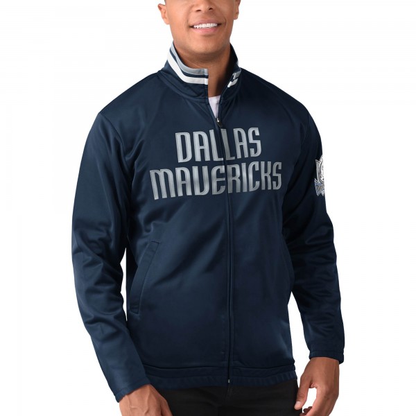Куртка на молнии Dallas Mavericks G-III Sports by Carl Banks Dual Threat Tricot - Navy