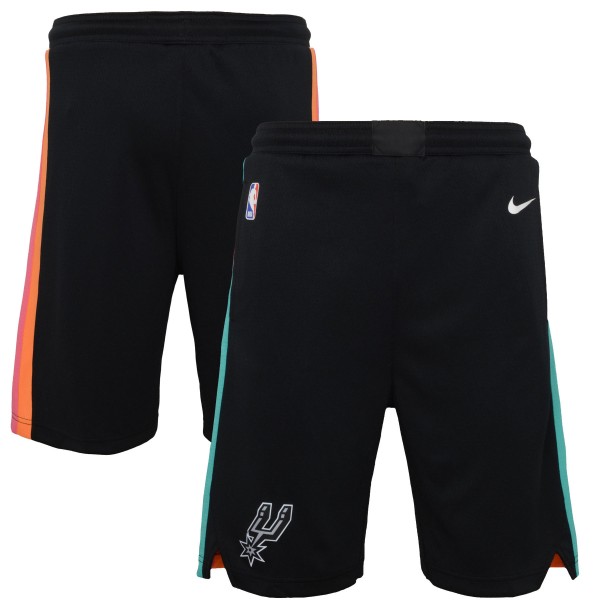 Детские шорты San Antonio Spurs Nike 2020/21 City Edition Swingman - Black - атрибутика NBA