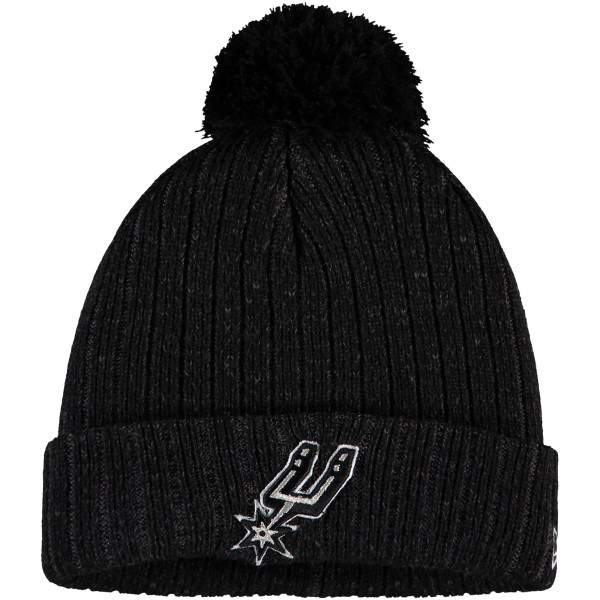 Детская шапка с помпоном San Antonio Spurs New Era Breeze - Black - атрибутика NBA для детей