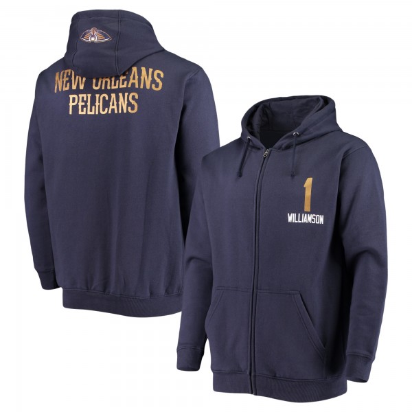 Толстовка на молнии Zion Williamson New Orleans Pelicans - Navy - фирменная одежда NBA
