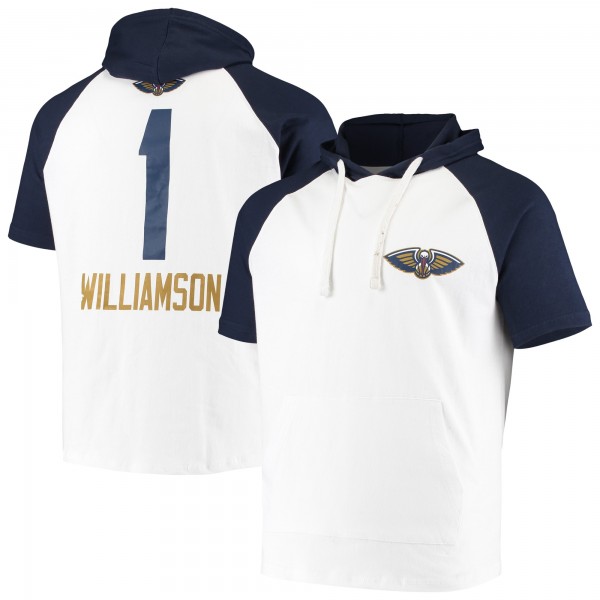 Толстовка с коротким рукавом Zion Williamson New Orleans Pelicans - White/Navy - фирменная одежда NBA