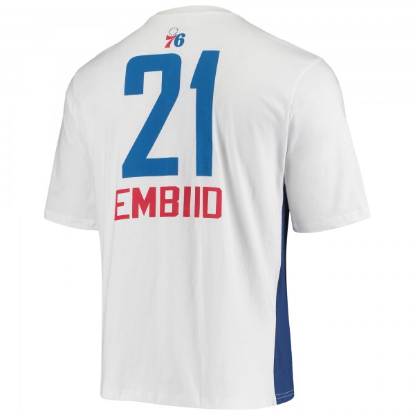 Футболка Joel Embiid Philadelphia 76ers Yoke - White