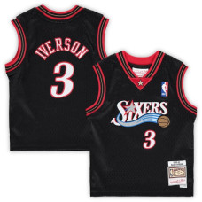 Джерси для малыша Philadelphia 76ers Allen Iverson Mitchell & Ness Black 2000/01 Hardwood Classics Retired