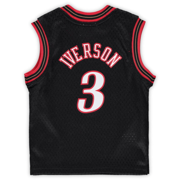 Джерси для малыша Philadelphia 76ers Allen Iverson Mitchell & Ness Black 2000/01 Hardwood Classics Retired