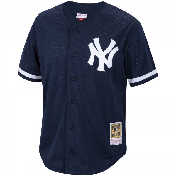 New York Yankees Reggie Jackson Mitchell & Ness Navy Cooperstown Collection Mesh Batting Practice Button-Up Jersey