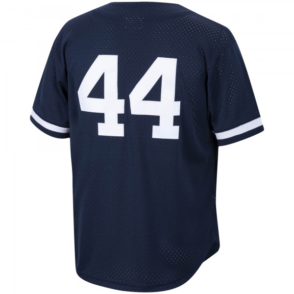 New York Yankees Reggie Jackson Mitchell & Ness Navy Cooperstown Collection Mesh Batting Practice Button-Up Jersey