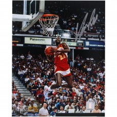 Autographed Atlanta Hawks Dominique Wilkins Fanatics Authentic 8 x 10 1988 Dunk Contest Two Hand Reverse Dunk Photograph