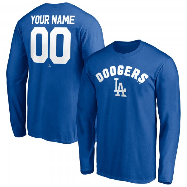 Los Angeles Dodgers Royal Personalized Winning Streak Name & Number Long Sleeve T-Shirt