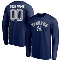 New York Yankees Navy Personalized Winning Streak Name & Number Long Sleeve T-Shirt