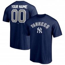 New York Yankees Navy Personalized Team Winning Streak Name & Number T-Shirt