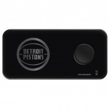 Detroit Pistons 3-in-1 Glass Wireless Charge Pad - Black