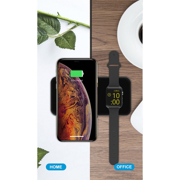 Denver Nuggets 3-in-1 Glass Wireless Charge Pad - Black
