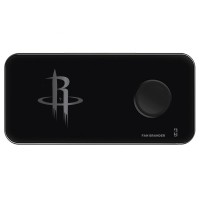 Houston Rockets 3-in-1 Glass Wireless Charge Pad - Black