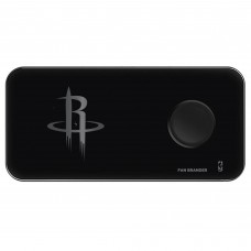 Houston Rockets 3-in-1 Glass Wireless Charge Pad - Black