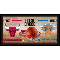 Chicago Bulls vs. New York Knicks Fanatics Authentic Framed 10 x 20 House Divided Collage