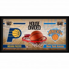 Indiana Pacers vs. New York Knicks Fanatics Authentic Framed 10 x 20 House Divided Collage