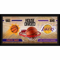 Phoenix Suns vs. Los Angeles Lakers Fanatics Authentic Framed 10 x 20 House Divided Collage
